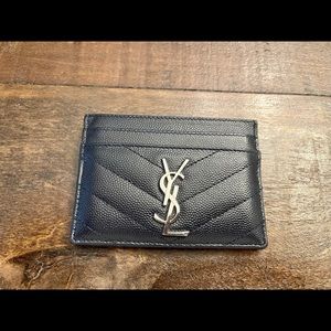 YSL Card Holder Navy